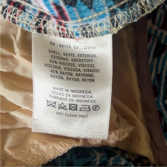 Anthropologie Elevenses Mosaic Print Cropped Trousers Size 8 - Picture 11 of 11